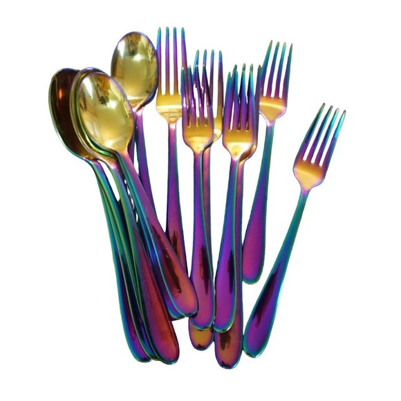 Cambridge Kitchen Cambridge Silverware Rainbow Stainless Titanium